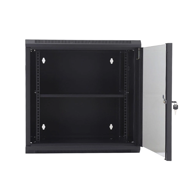 What equipment is inside a network cabinet 
