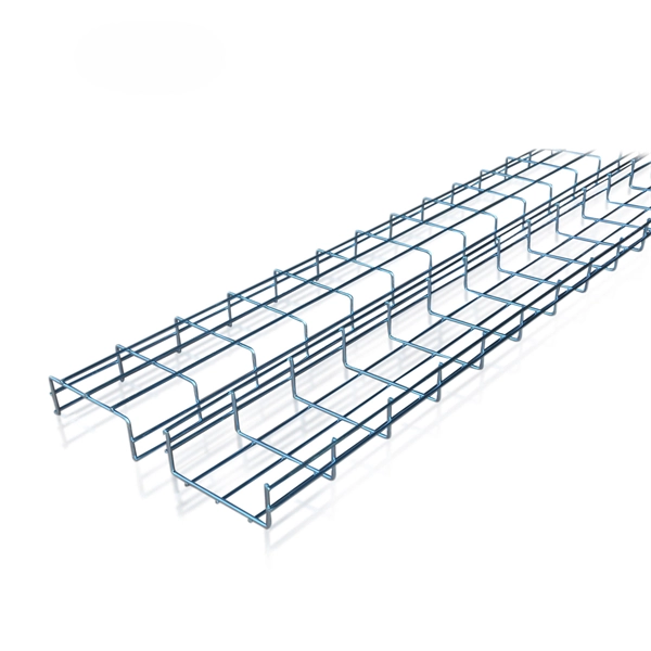 Cables are fixed in the crossarm of the cable tray 
